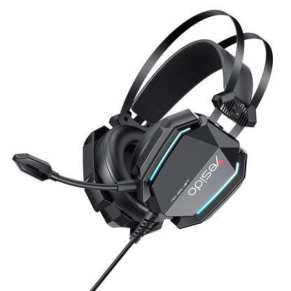 Gaming Headset 3.5mm Yesido EK03, RGB, 2m, Zwart
