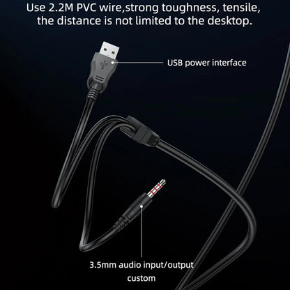 Gaming Headset 3.5mm Yesido EK03, RGB, 2m, Zwart