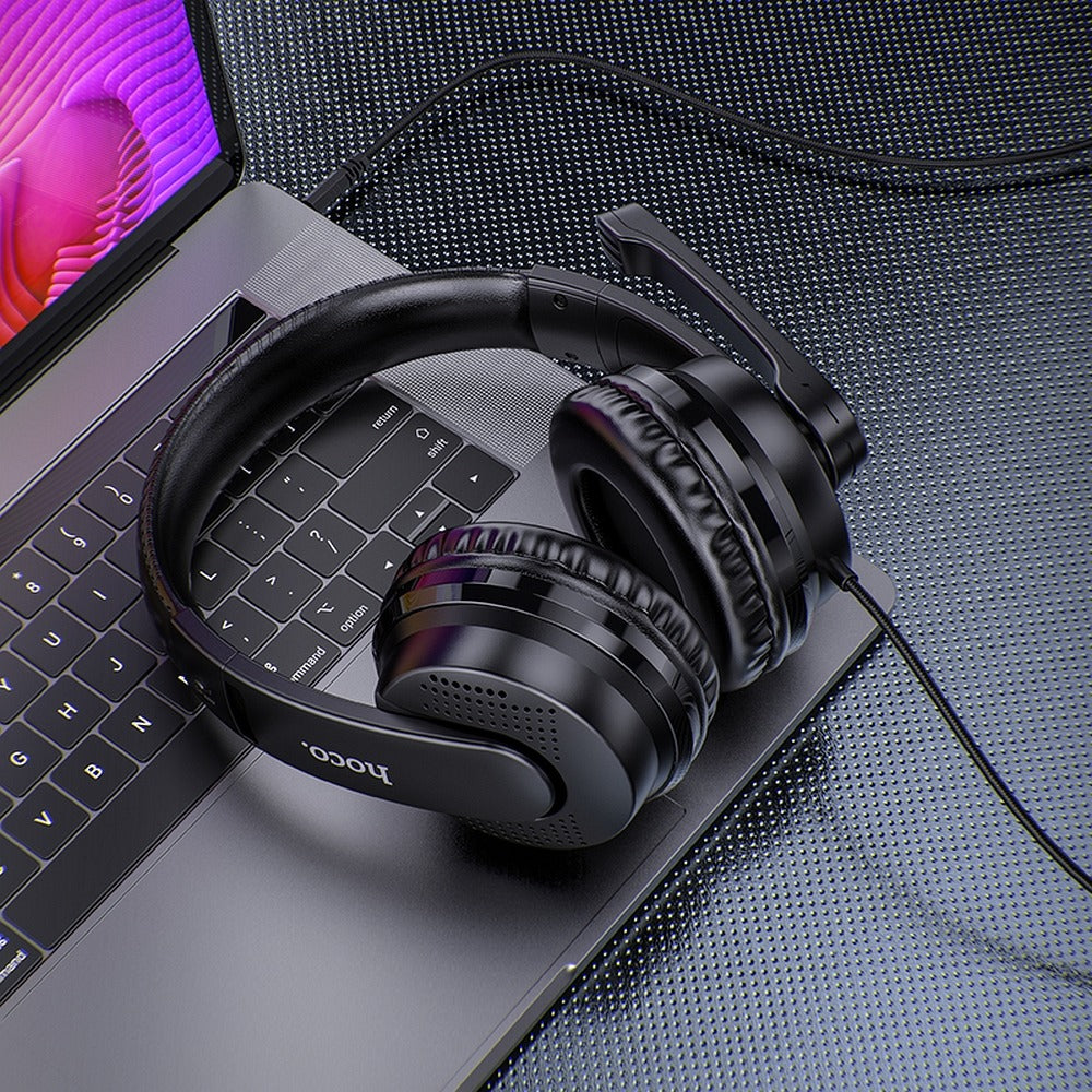 Gaming Headset 3.5mm HOCO W103, Zwart