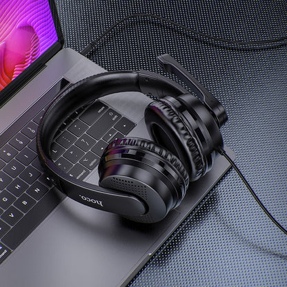 Gaming Headset 3.5mm HOCO W103, Zwart