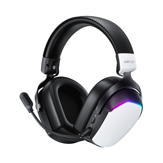 Draadloze Gaming Headset Acefast H11, RGB, BT / Wi-Fi / Bedraad, Wit
