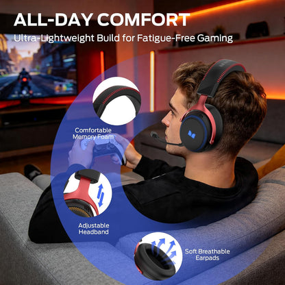 Draadloze Gaming Koptelefoon Monster Mission 350, BT / Wi-Fi / Bedraad, Zwart