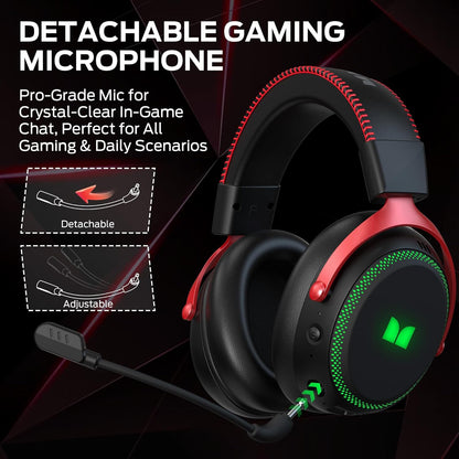 Draadloze Gaming Koptelefoon Monster Mission 350, BT / Wi-Fi / Bedraad, Zwart