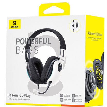 USB-A Baseus GoPlay 1+ Max koptelefoon, Wit A00181003213-00