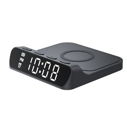 HAVIT W3031 Digitaal Horloge met Draadloze QI Oplading, Zwart