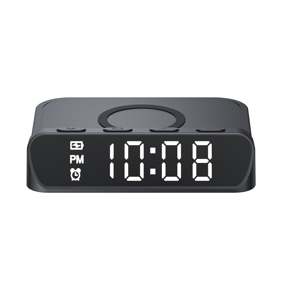 HAVIT W3031 Digitaal Horloge met Draadloze QI Oplading, Zwart
