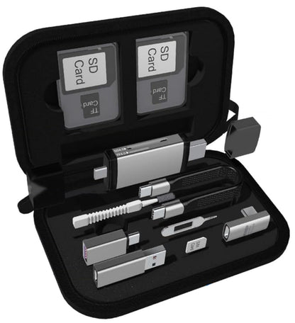 USB / USB-C Kaartlezer OEM OmniLink Pro-002 Travel, 7in1, Grijs