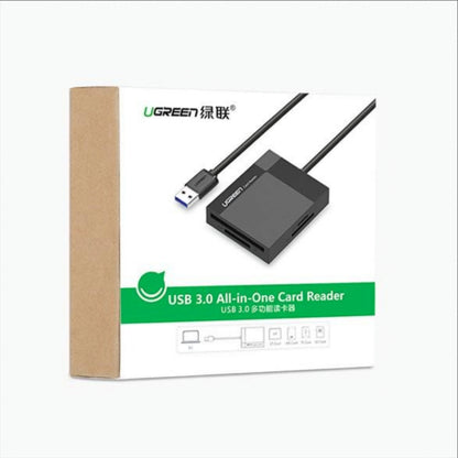USB 3.0 Kaartlezer UGREEN CR125, SD - microSD - CF - MS, Zwart