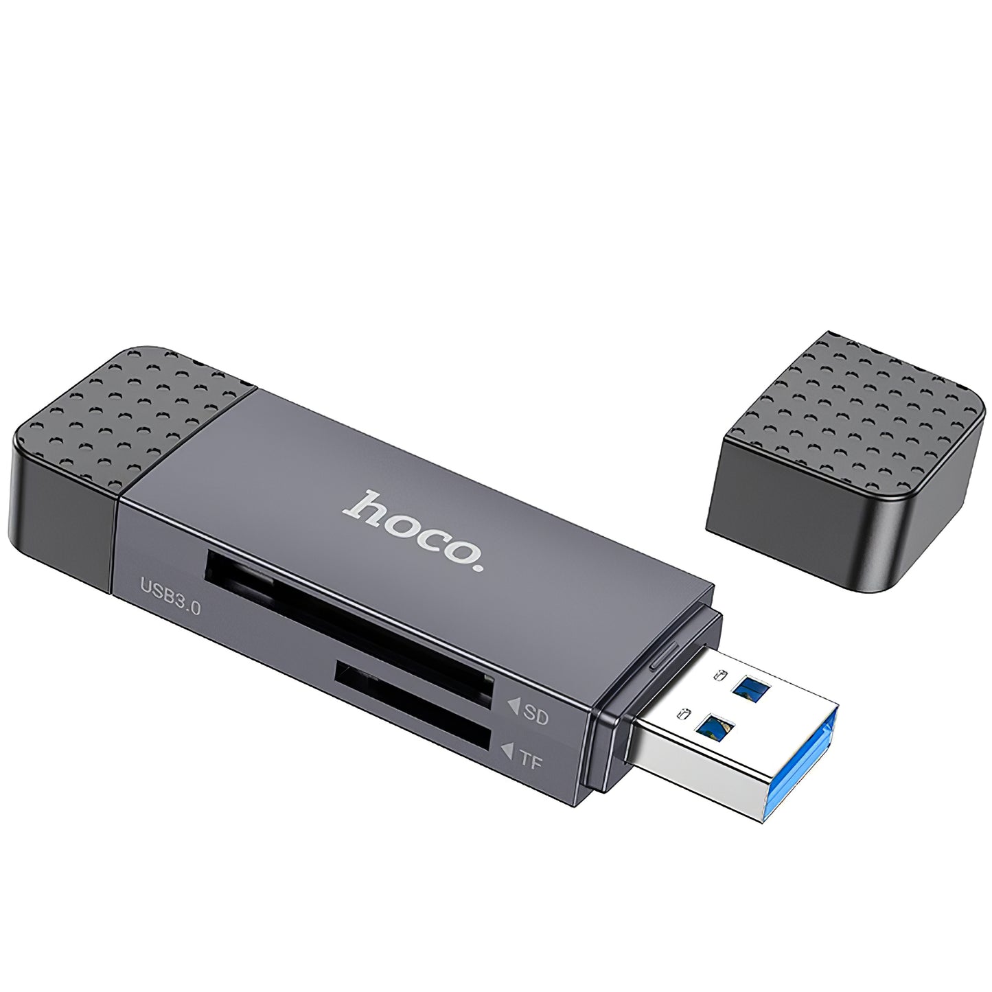 Kaartlezer USB / USB-C HOCO HB45, SD - microSD, USB 2.0, Grijs 