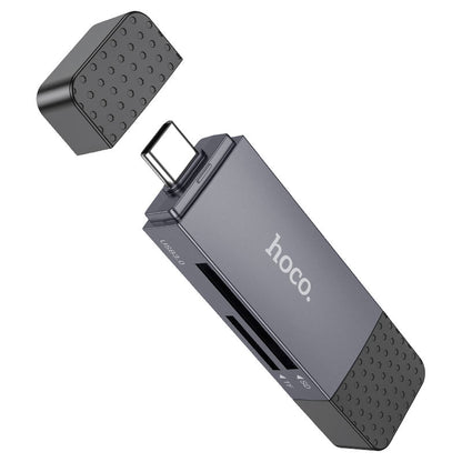 Kaartlezer USB 3.0 / USB-C HOCO HB45, SD - microSD, Gri