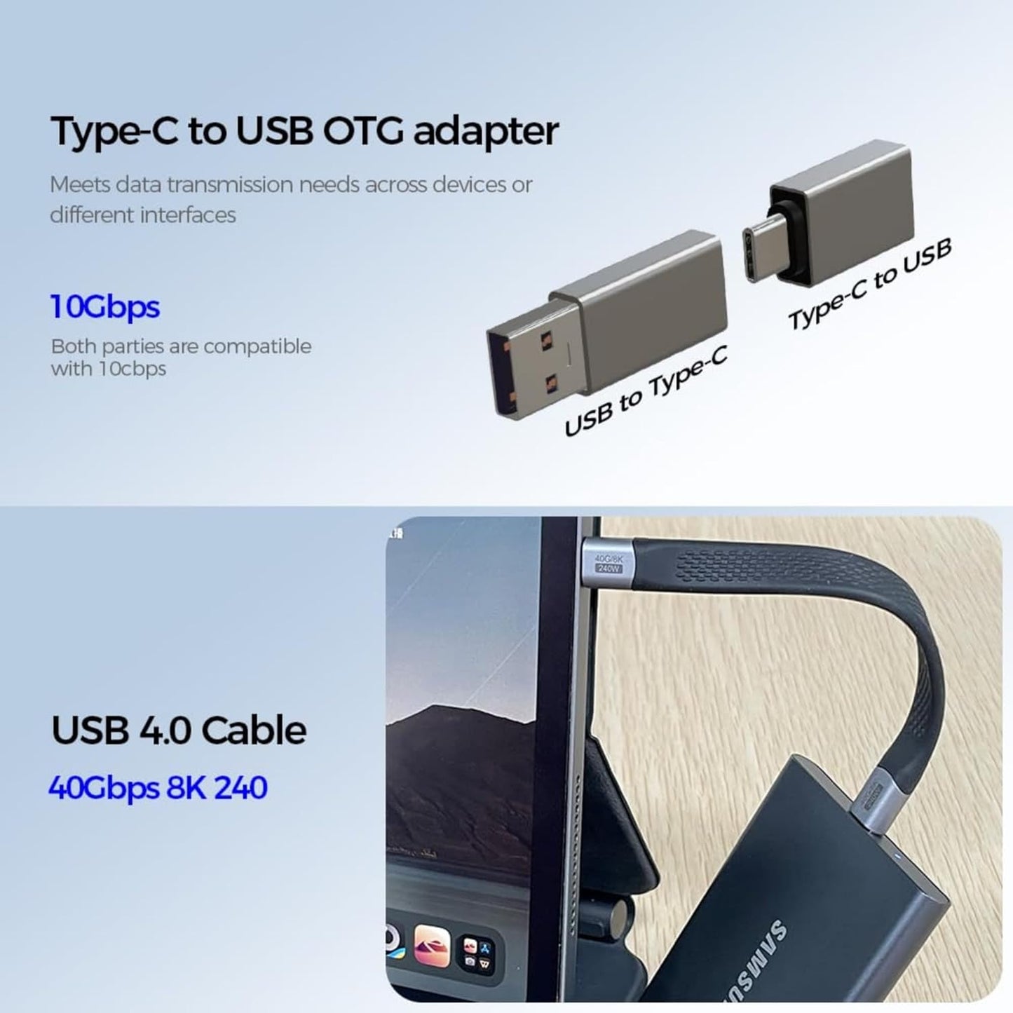 USB / USB-C Kaartlezer OEM OmniLink Pro-002 Travel, 7in1, Grijs