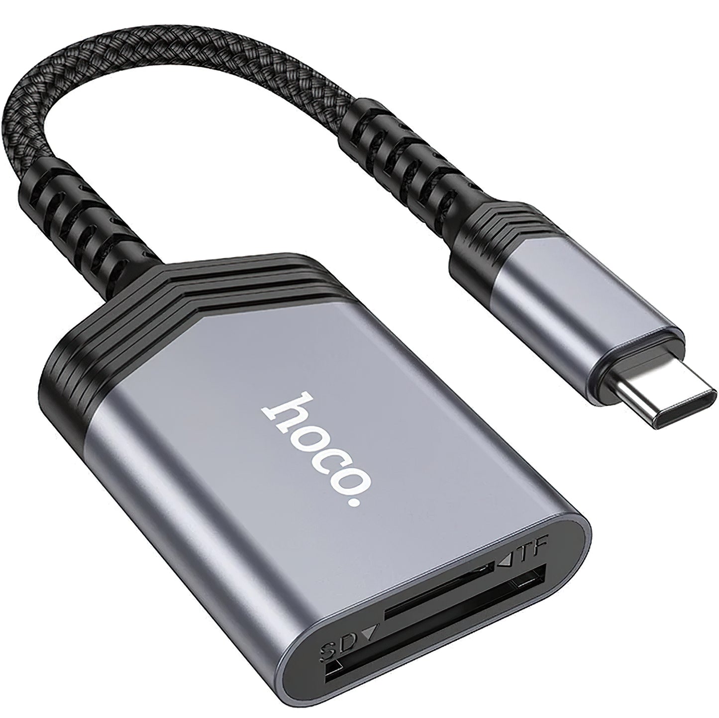 USB-C kaartlezer HOCO UA25, SD - microSD, Grijs 