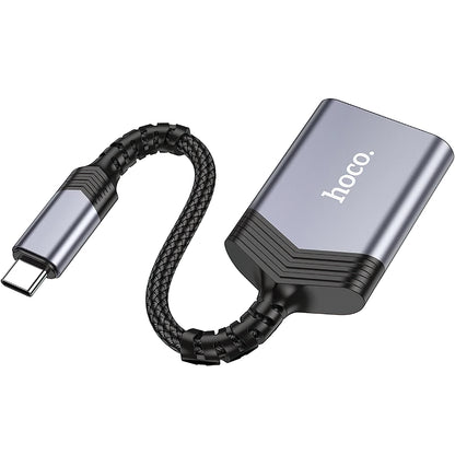 USB-C kaartlezer HOCO UA25, SD - microSD, Grijs 