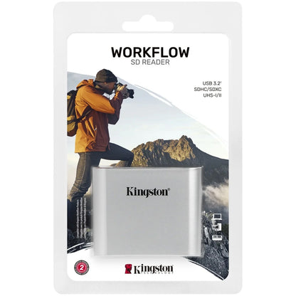 Kingston Workflow USB-C Kaartlezer, Dual SD, Grijs WFS-SD