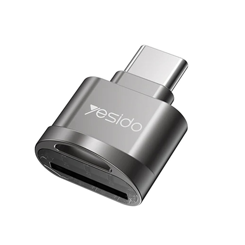 Kaartlezer USB-C Yesido GS19, USB-A (OTG) - microSD, Grijs