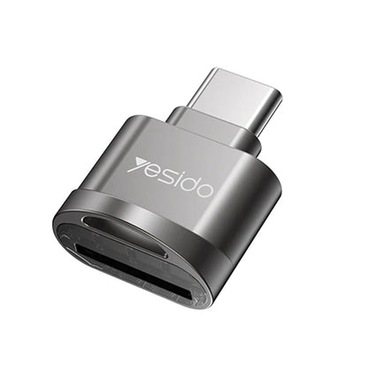 Kaartlezer USB-C Yesido GS19, USB-A (OTG) - microSD, Grijs