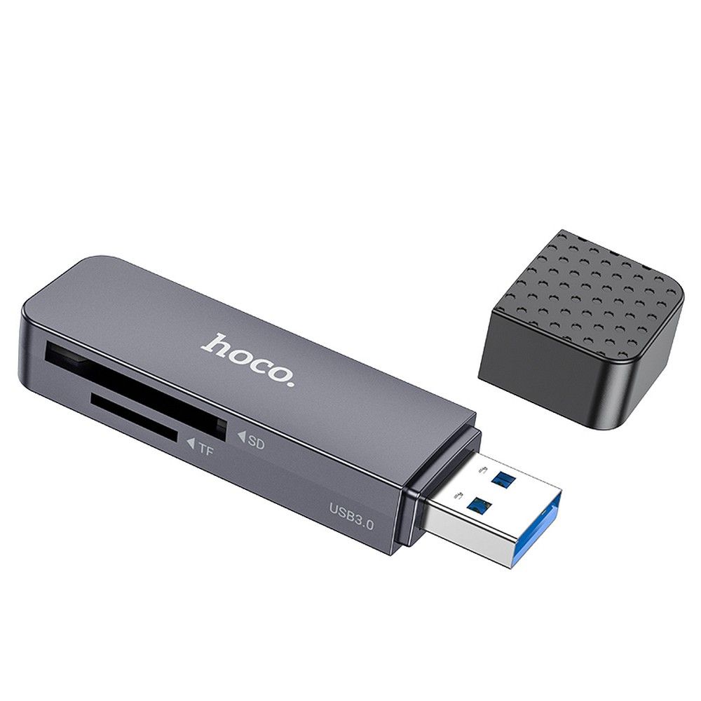 USB Kaartlezer HOCO HB45, SD - microSD, Grijs