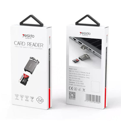 USB-kaartlezer Yesido GS20, microSD, Grijs