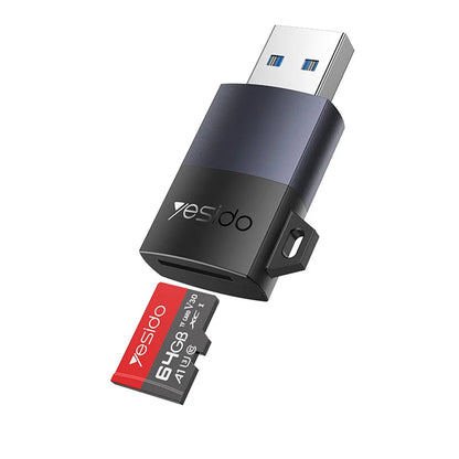 USB Kaartlezer Yesido GS36, microSD, Zwart