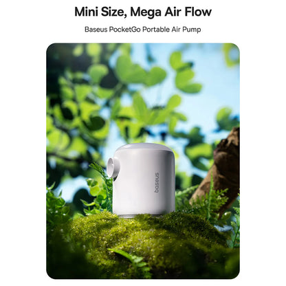 Baseus PocketGo pomp voor opblaasbare matrassen, Wit C11157700221-00