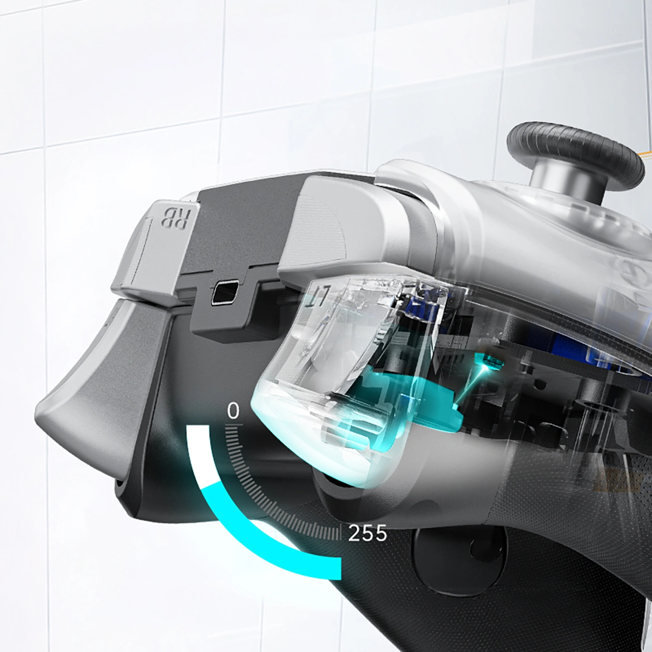 Machenike G5Pro Max-controller met oplaadstation, grijs