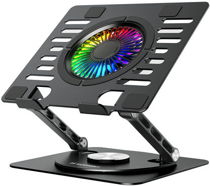 WZK CoolBase laptopkoeler voor 10 inch - 16 inch, RGB, zwart