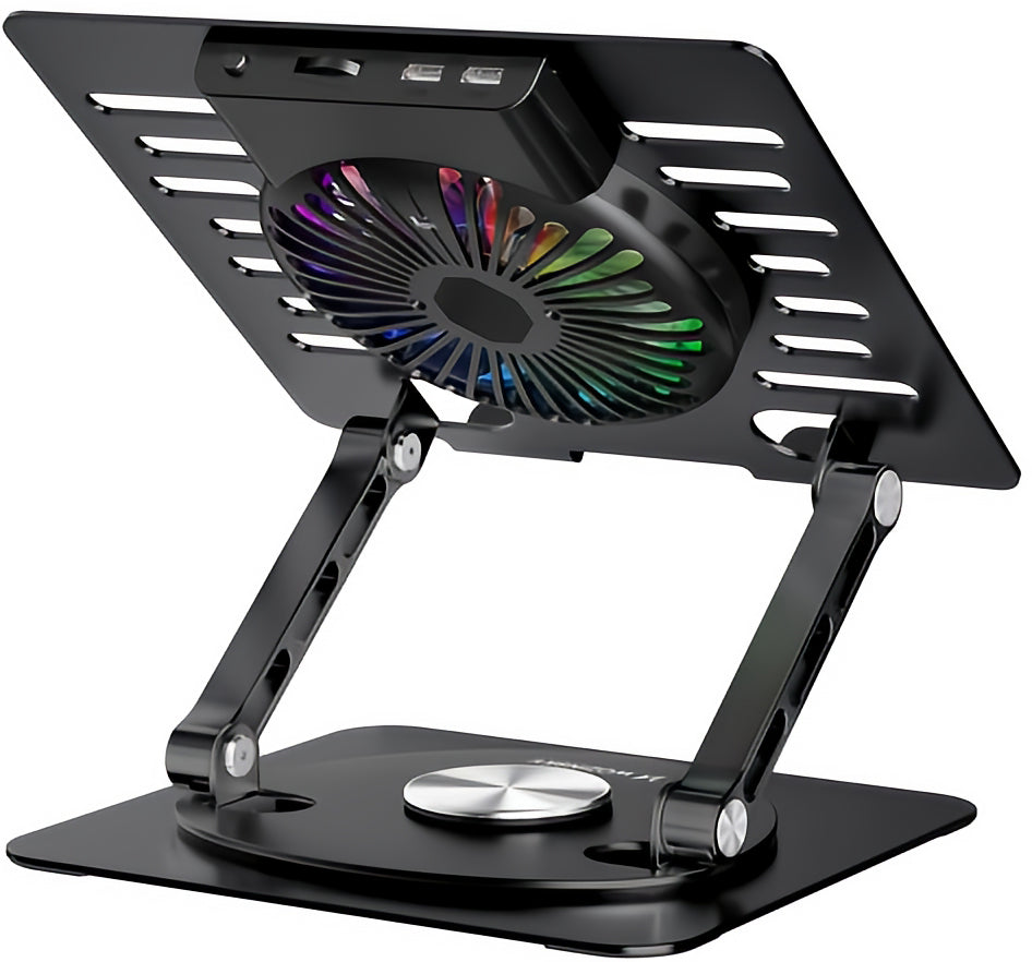 WZK CoolBase laptopkoeler voor 10 inch - 16 inch, RGB, zwart