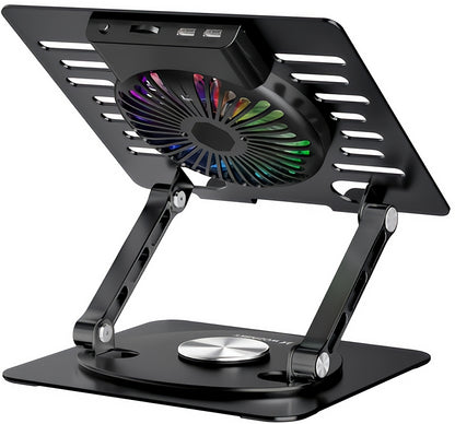 WZK CoolBase laptopkoeler voor 10 inch - 16 inch, RGB, zwart