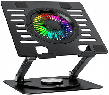 WZK CoolBase laptopkoeler voor 10 inch - 16 inch, RGB, zwart