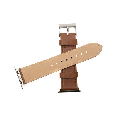 Fixed Leather band voor Apple Watch 49mm / 46mm / 45mm / 44mm / 42mm Series, Bruin