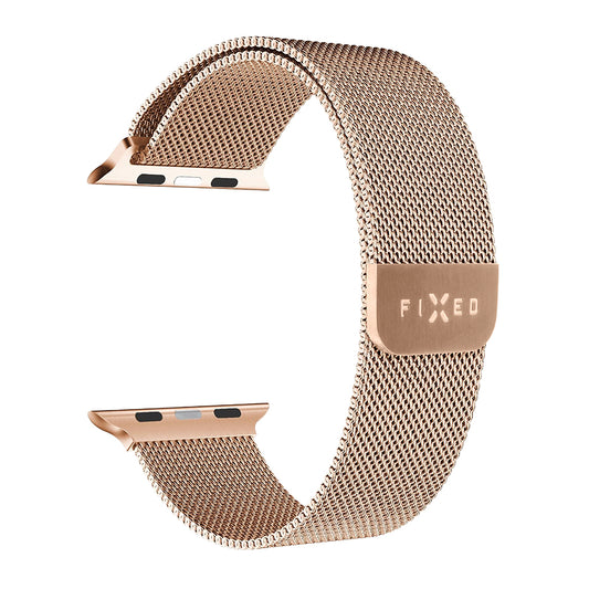 Fixed Mesh band voor Apple Watch 42mm / 41mm / 40mm / 38mm Series, Rosé Goud