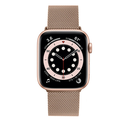 Fixed Mesh band voor Apple Watch 42mm / 41mm / 40mm / 38mm Series, Rosé Goud