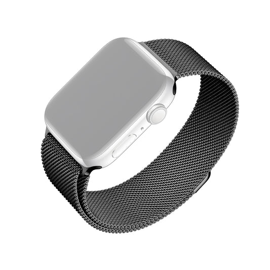 Fixed Mesh band voor Apple Watch 49mm / 46mm / 45mm / 44mm / 42mm Series, Zwart
