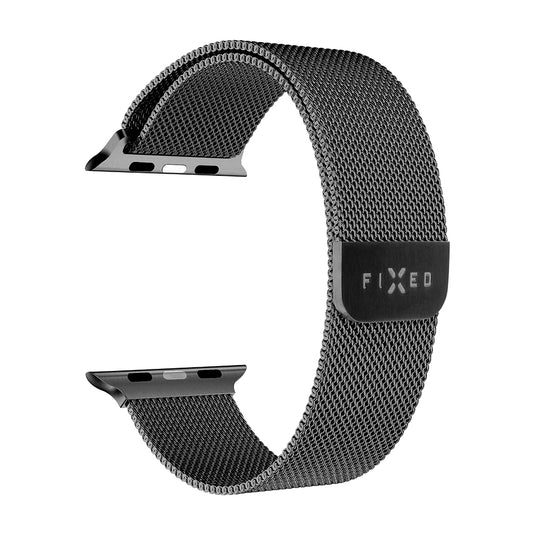 Fixed Mesh band voor Apple Watch 49mm / 46mm / 45mm / 44mm / 42mm Series, Zwart