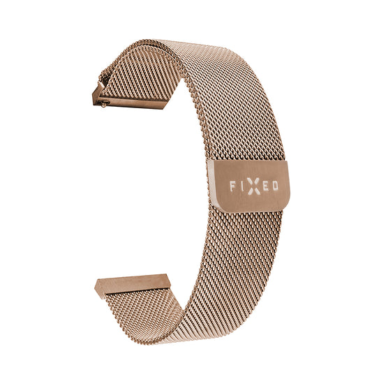 Fixed Mesh-band voor Huawei Watch / Garmin Watch Series, 18mm, Roze Goud