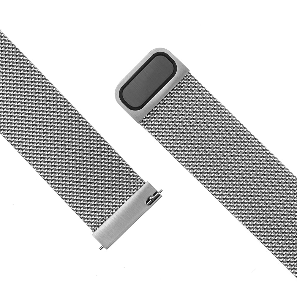Fixed Mesh Strap for Samsung Galaxy Watch / Huawei Watch Series, 20mm, Silver