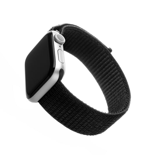 Fixed Nylon Band voor Apple Watch 49mm / 46mm / 45mm / 44mm / 42mm Series, Zwart