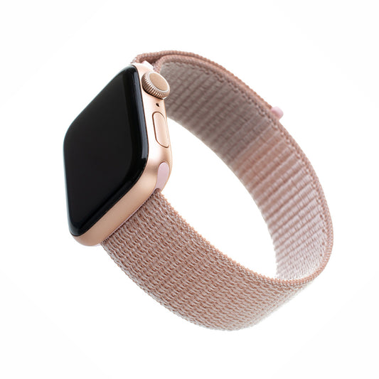 Fixed Nylon Band voor Apple Watch 49mm / 46mm / 45mm / 44mm / 42mm Series, Rosé Goud