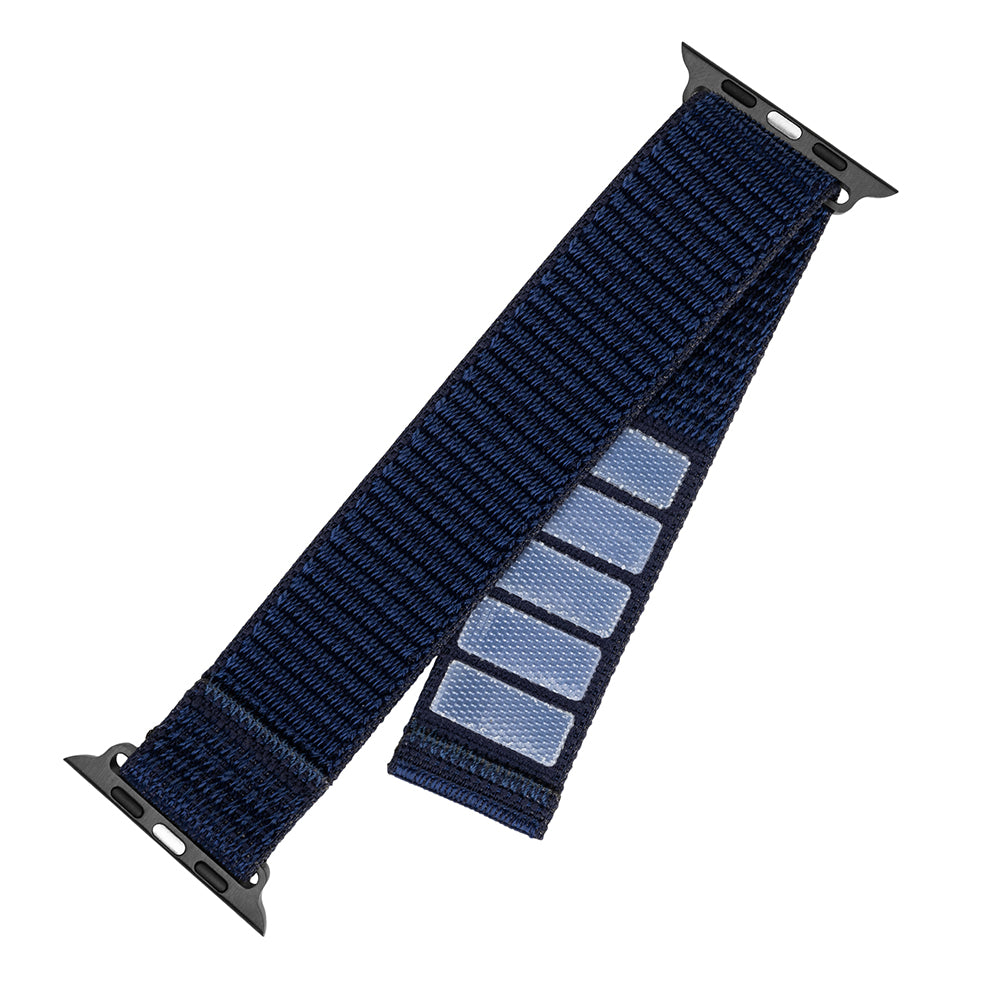Fixed Nylon Sporty Band voor Apple Watch 42mm / 41mm / 40mm / 38mm Series, Donkerblauw