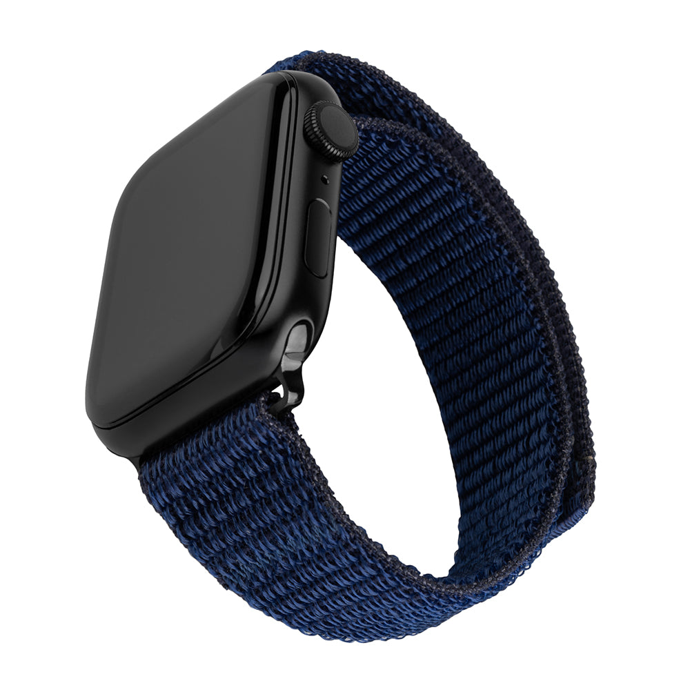 Fixed Nylon Sporty Band voor Apple Watch 42mm / 41mm / 40mm / 38mm Series, Donkerblauw