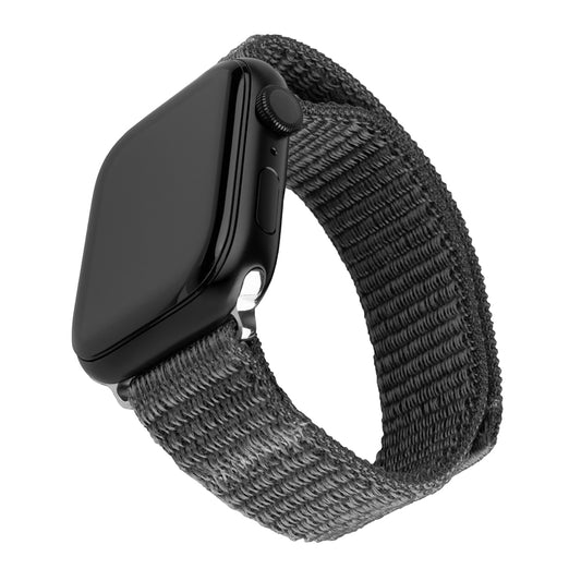 Fixed Nylon Sporty Band voor Apple Watch 42mm / 41mm / 40mm / 38mm Series, Donkergrijs