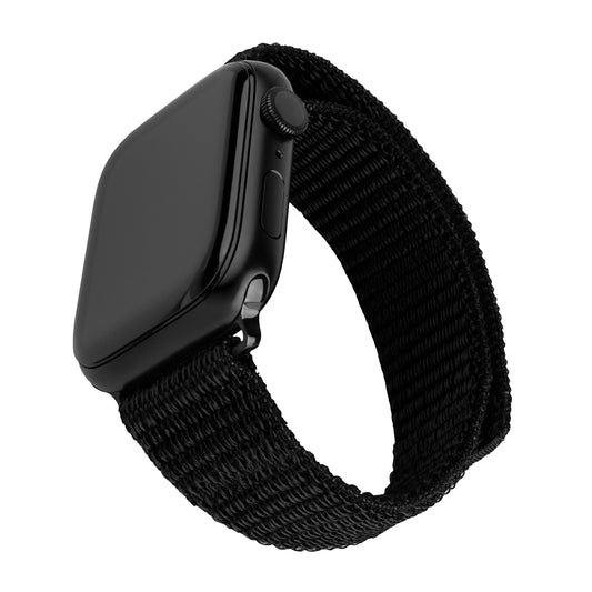 Fixed Nylon Sporty Band voor Apple Watch 42mm / 41mm / 40mm / 38mm Series, Zwart