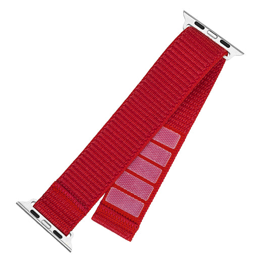 Fixed Nylon Sporty Band voor Apple Watch 42mm / 41mm / 40mm / 38mm Series, Rood