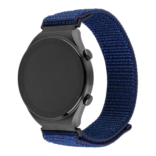 Fixed Nylon Sporty Band voor Samsung Galaxy Watch / Huawei Watch Series, 20mm, Donkerblauw