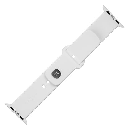 Fixed Silicone Sporty Band voor Apple Watch 49mm / 46mm / 45mm / 44mm / 42mm Series, Wit