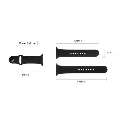 Fixed Silicone Sporty Band voor Apple Watch 49mm / 46mm / 45mm / 44mm / 42mm Series, Kersenrood