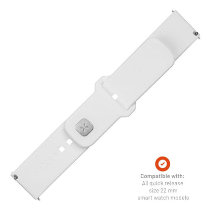 Fixed Silicone Sporty Band voor Huawei Watch / Xiaomi Watch Series, 22mm, Wit