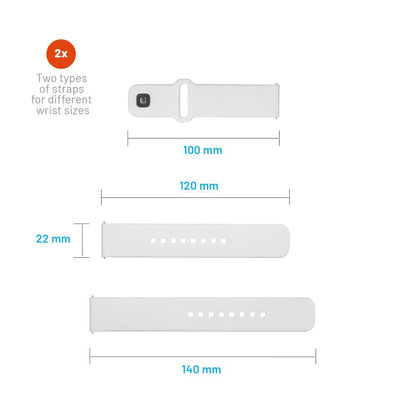 Fixed Silicone Sporty Band voor Huawei Watch / Xiaomi Watch Series, 22mm, Wit