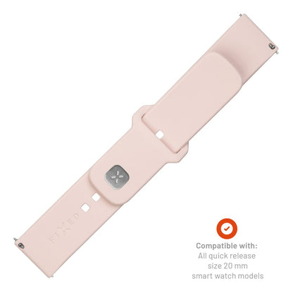 Fixed Silicone Sporty Band voor Samsung Galaxy Watch / Huawei Watch Series, 20mm, Roze