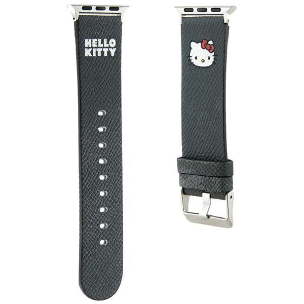 Hello Kitty Leather Kitty Head Strap for Apple Watch 42mm / 41mm / 40mm / 38mm Series, Black
